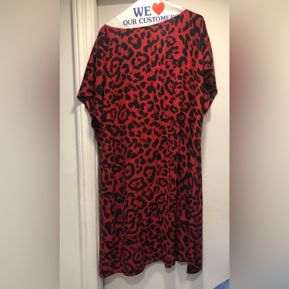 Emery Rose short sleeve , red leopard dress,  Size 5X (size equivalent 22) - Picture 6 of 7